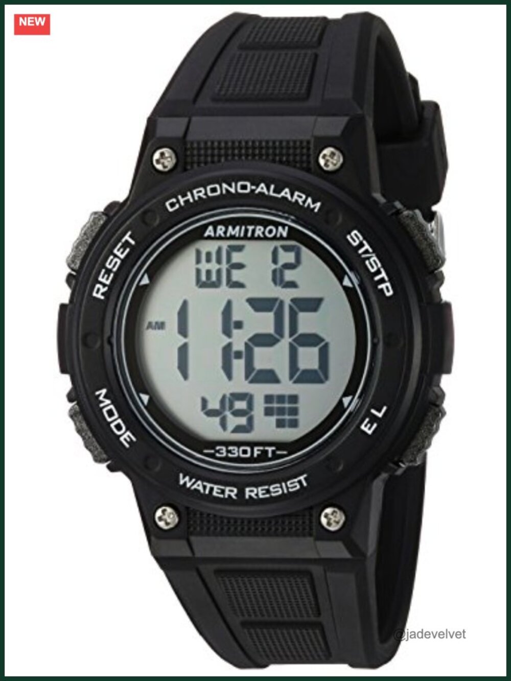Digital Chronograph Resin Strap Watch Water Resistant Sports